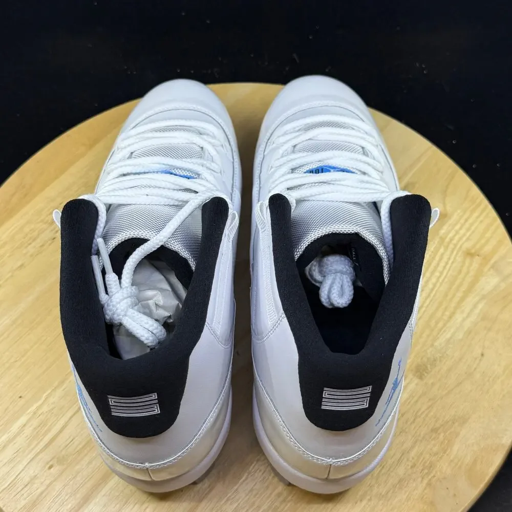 Size 11.5M- Jordan 11 Retro MCS Baseball Cleats White/Legend Blue HM7326-104